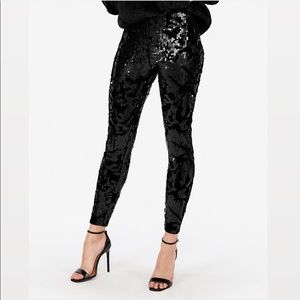 EXPRESS Sequin Black Legging